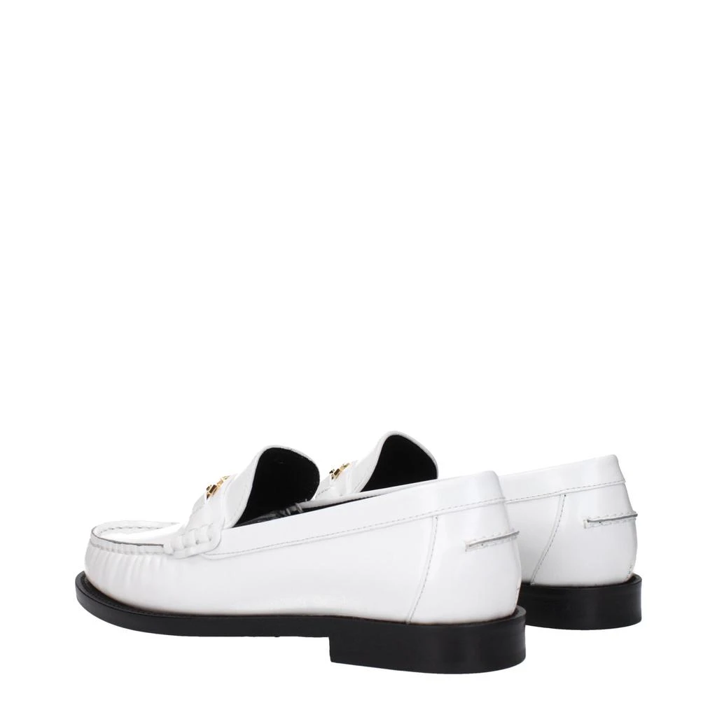 Versace Versace White Leather Slip-On Loafers - Casual Shoes display picture 1