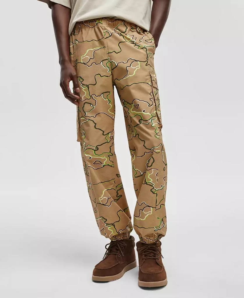 Mode of One Men's Regular-Fit Pull On Camo Print Cargo Joggers, Created for Macy's 1