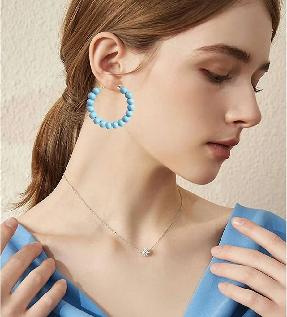 Brianna Cannon Brianna Cannon - Women
s Beaded Hoop Earrings 3