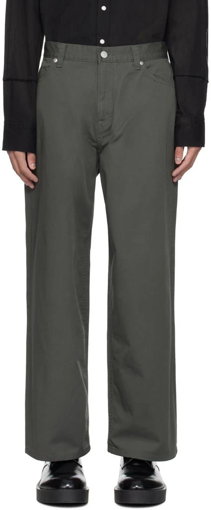 JieDa Gray Baggy Trousers 1