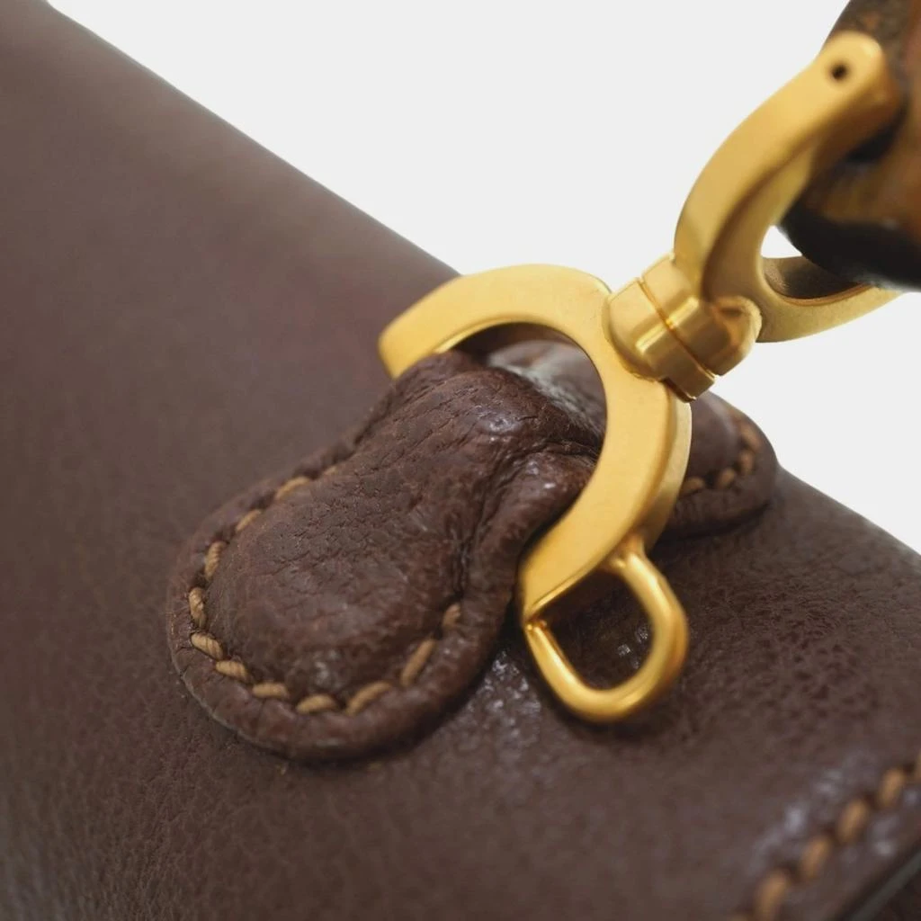 Gucci Gucci Leather Small Vintage Bamboo Convertible Top Handle Bag 8