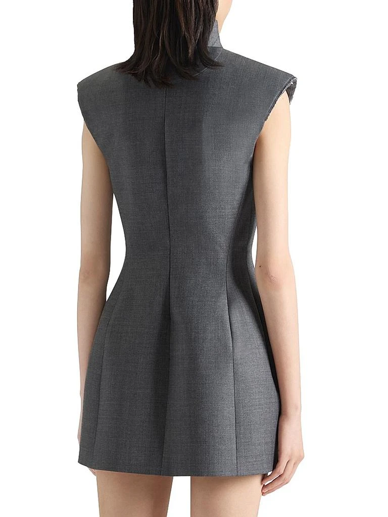 grey wool sheath dress Emily Grey Henley Collar Fitted Short Dress in Merino Wool Knit – fbrq.com