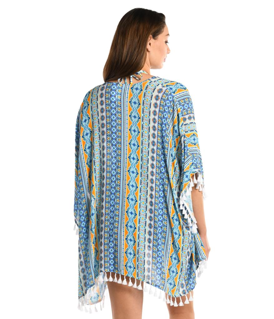 La Blanca Scarf City Open Front Kimono