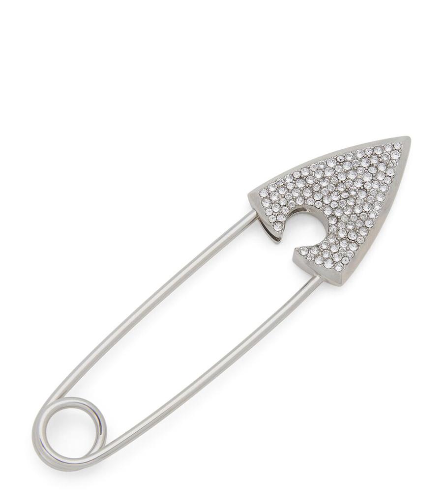 Alexander McQueen Palladium-Plated Arrow Safety Pin Brooch - Men's
