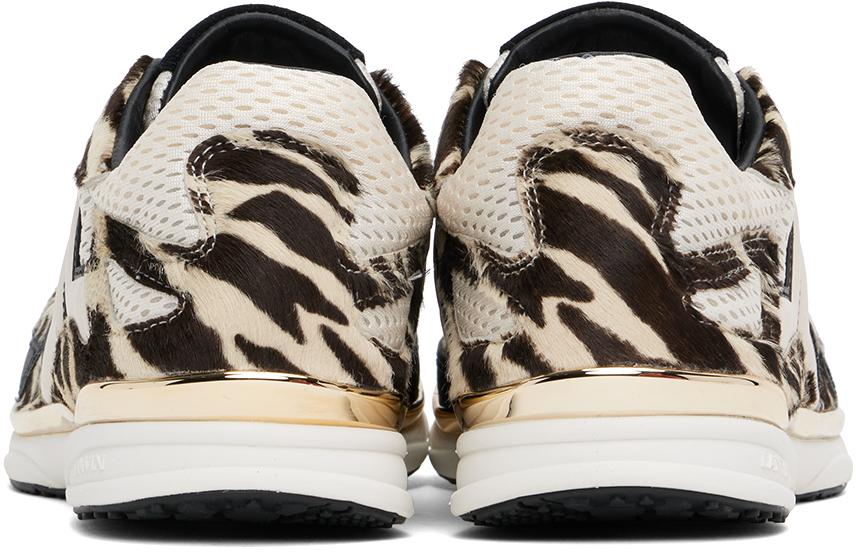 Lanvin Brown & Off-White Meteor Sneakers