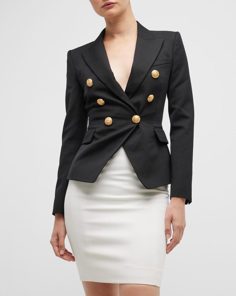 Balmain Classic Wool Blazer w/ Button Detail