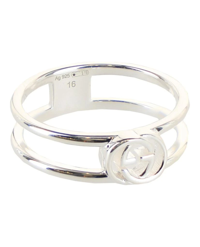 Gucci Interlocking G Cutout Silver Ring