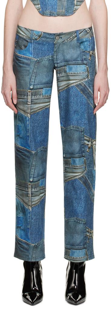 Miaou Blue Atlas Trousers