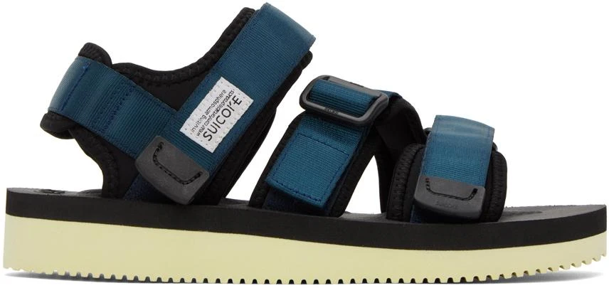 Shop Kids Gray & Navy DEPA-2 Sandals on Sale at BeyondStyle  display picture 1