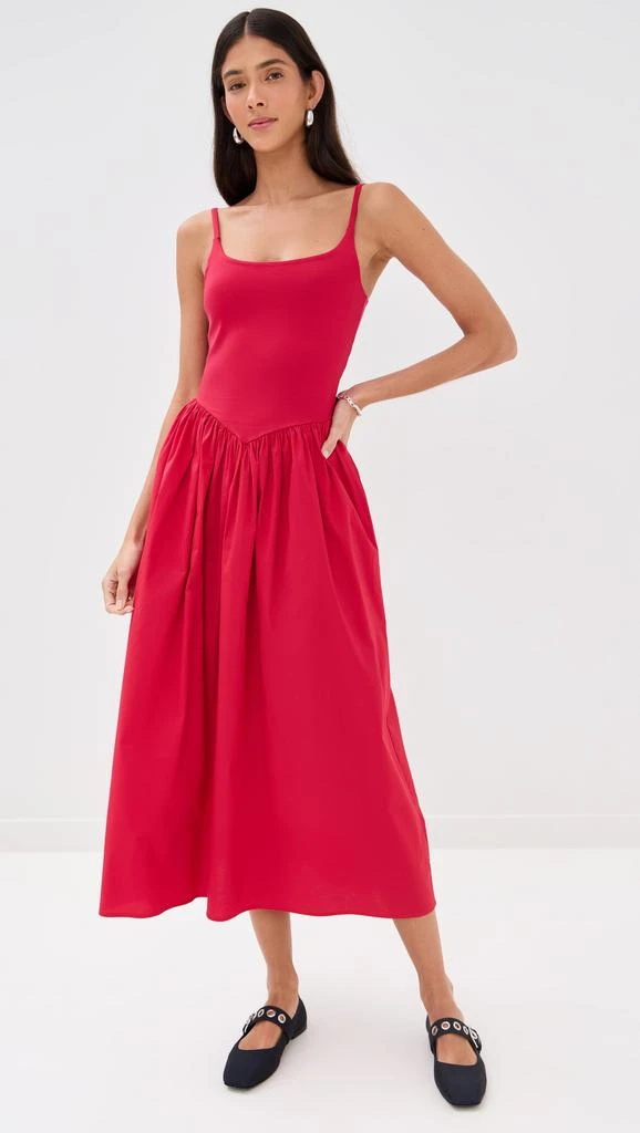 LE BOP Alix Mixed Fabric Tank Dress 6