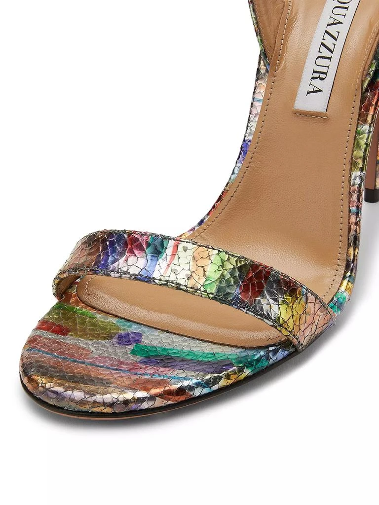 Aquazzura So Nude 105MM Brushstroke Leather Slingback Sandals 5