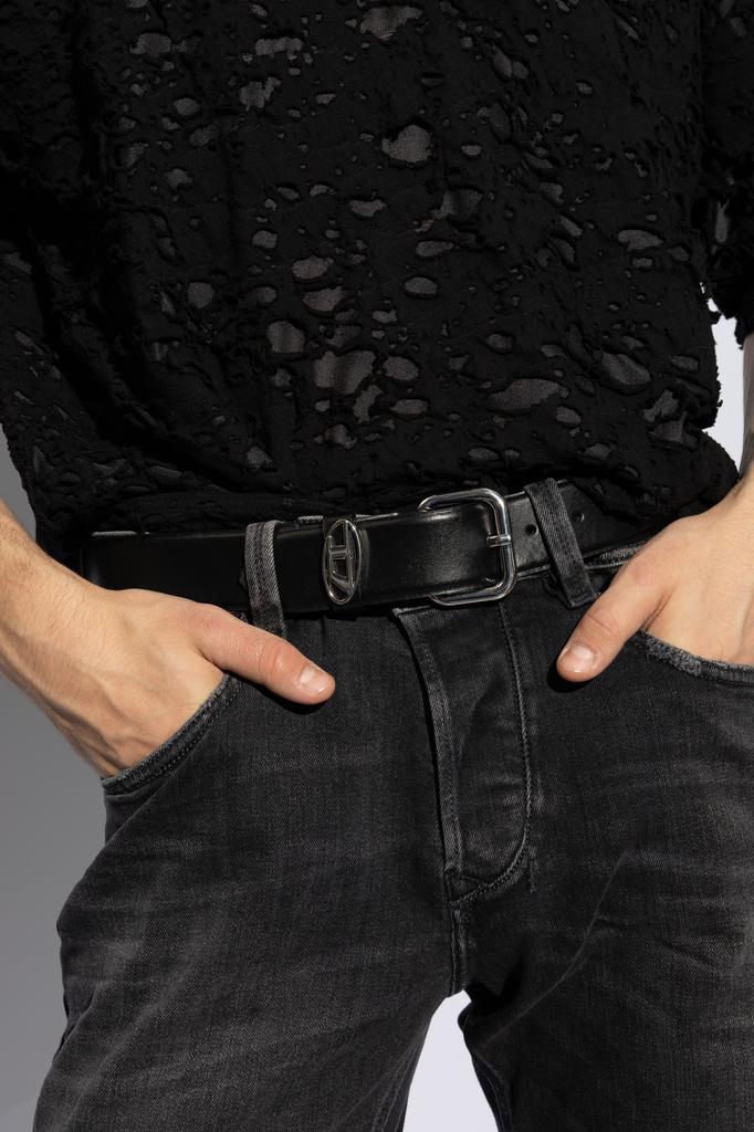 DIESEL B-1dr Oval D カウレザーベルト 75cm ブラック DIESEL B-1dr Oval D カウレザーベルト 75cm ブラック Men's 2.9
