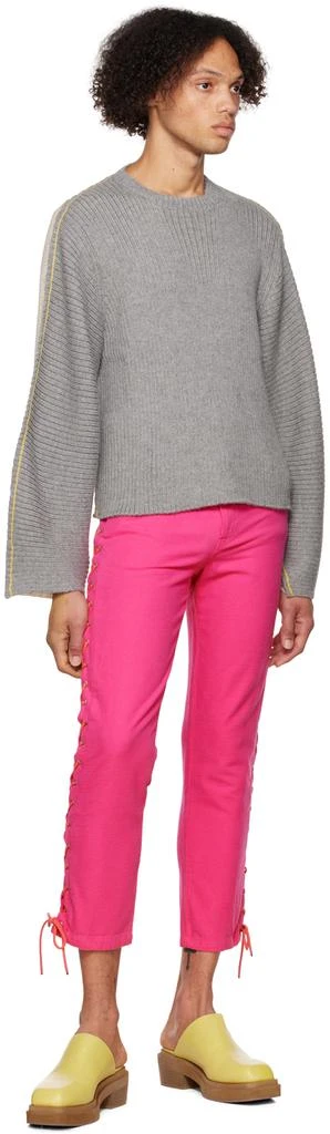 Eckhaus Latta Pink Laced Trousers 4