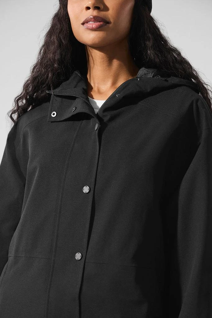 Alo Rain Or Shine Long Coat - Black 5