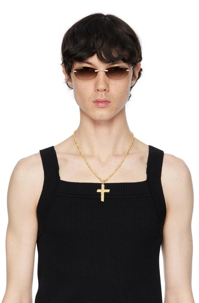 Veneda Carter Gold VC053 Signature Flat Cross Pendant 2