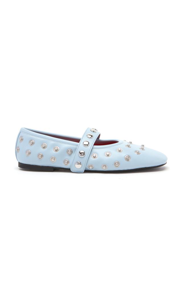 Stella McCartney Stella McCartney - Ryder Eco Alter Mat Studded Ballerina Flats - Blue - IT 38.5 - Moda Operandi