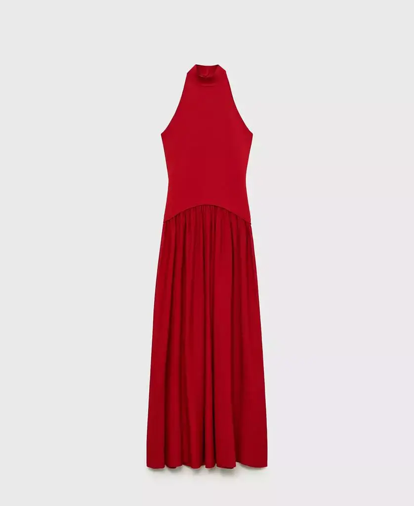 mango red halter dress MANGO TEEN - Halter-neck open-back dress red - S