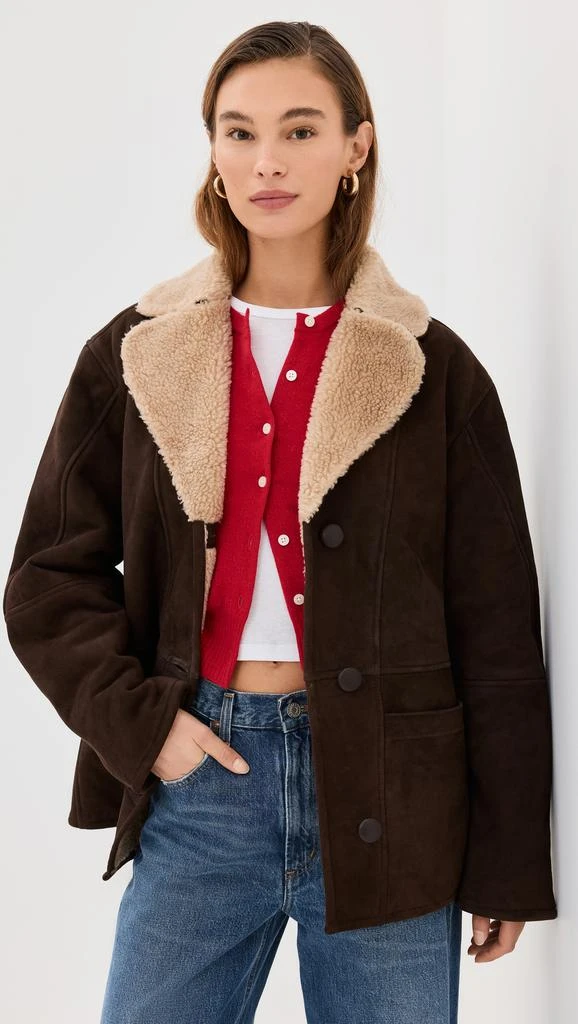 Reformation Veda Luca Suede Jacket 1