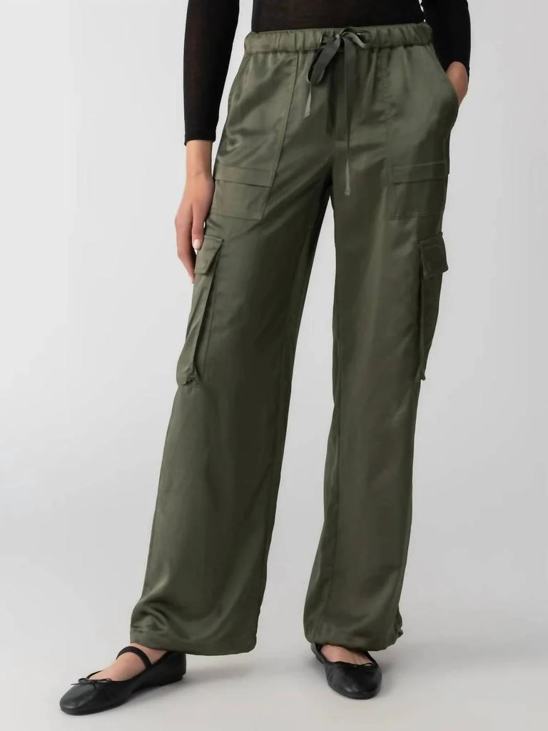 Sanctuary Sanctuary - Satin Cargo Standard Rise Wide Leg Pant 1