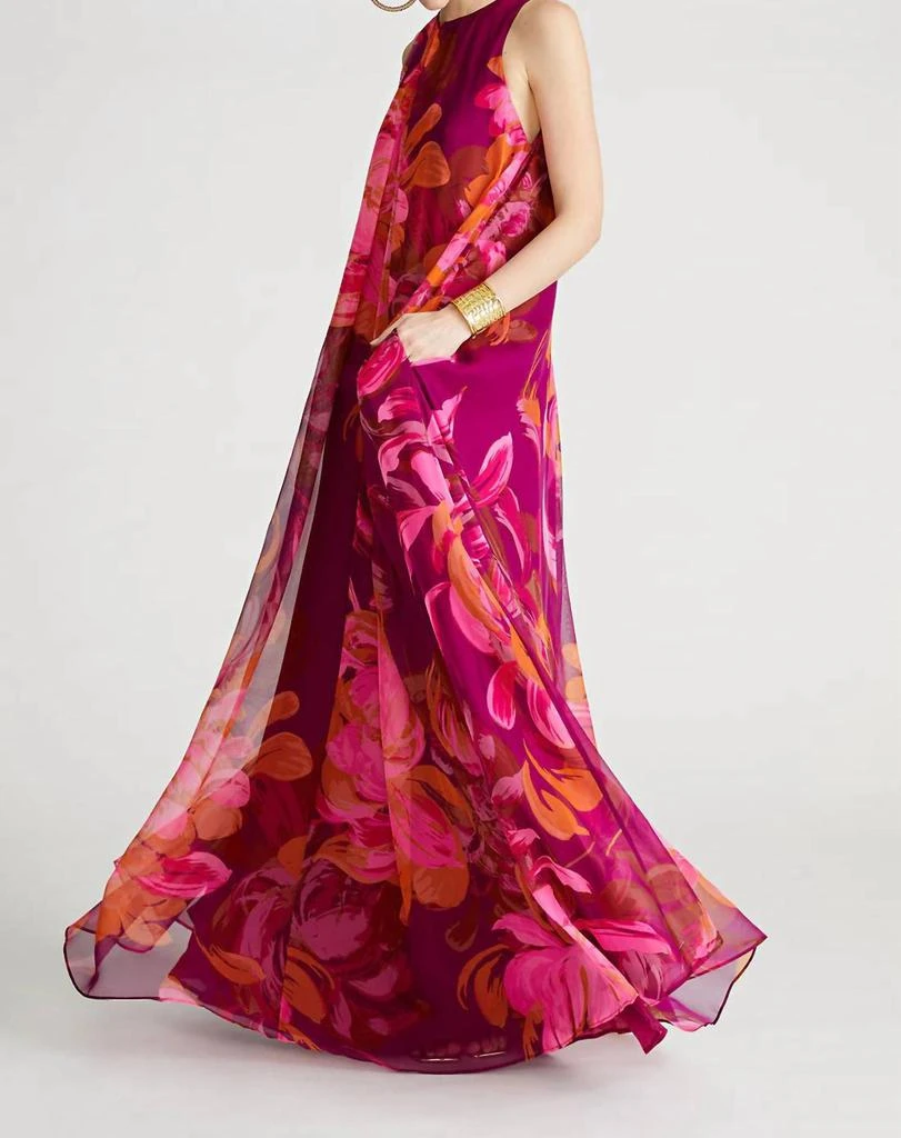 Halston Heritage Halston Heritage - Moira Printed Chiffon Gown 3