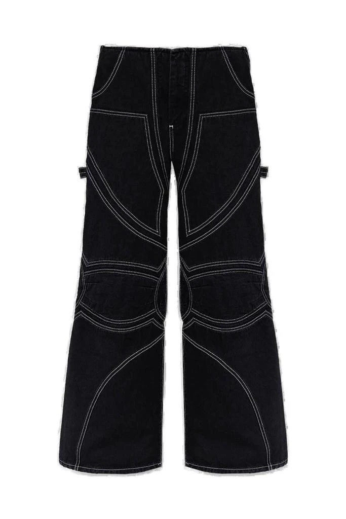 Off-White Off-White Stitching Detailed Wide-Leg Jeans 1