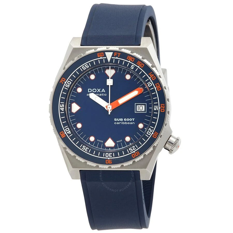Doxa Sub 600T Caribbean Automatic Blue Dial Men's Watch 861.10.201.32 1