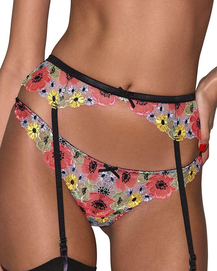 Fleur du Mal Azalea Embroidered Thong