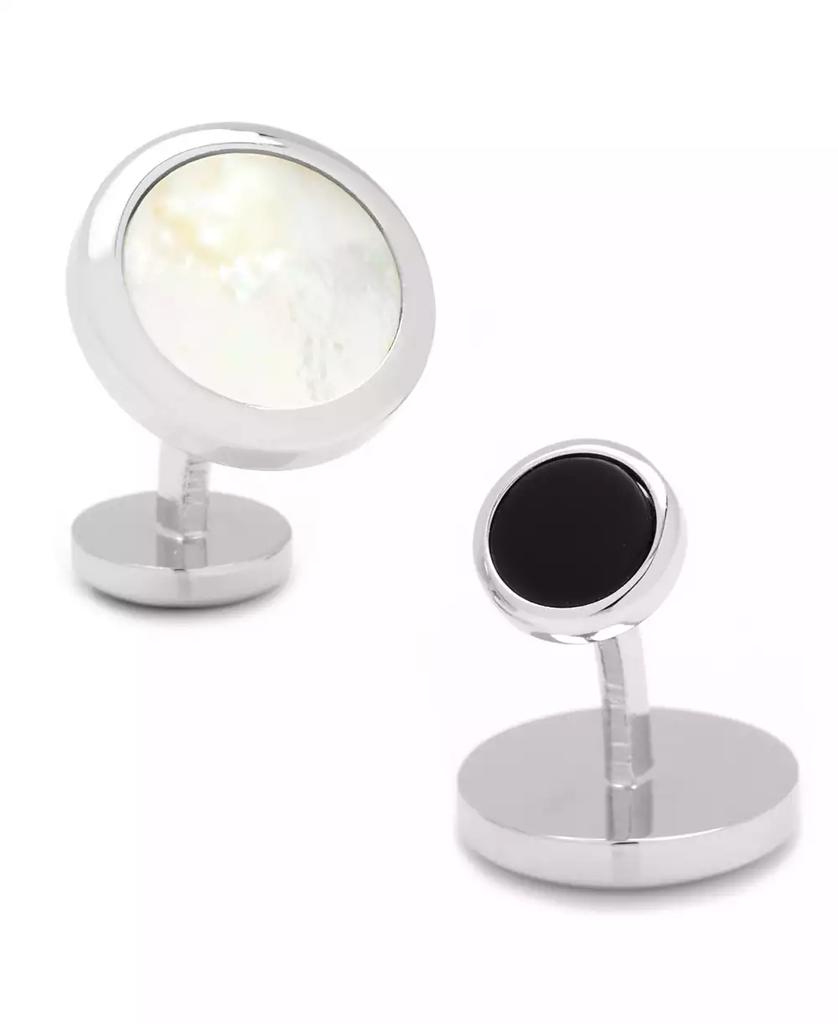 Cufflinks Inc. Double Sided Mother of Pearl Round Beveled Cufflinks
