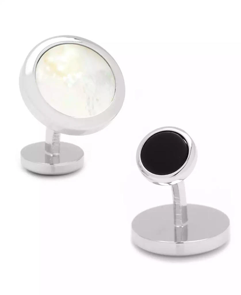 Cufflinks Inc. Double Sided Mother of Pearl Round Beveled Cufflinks 1