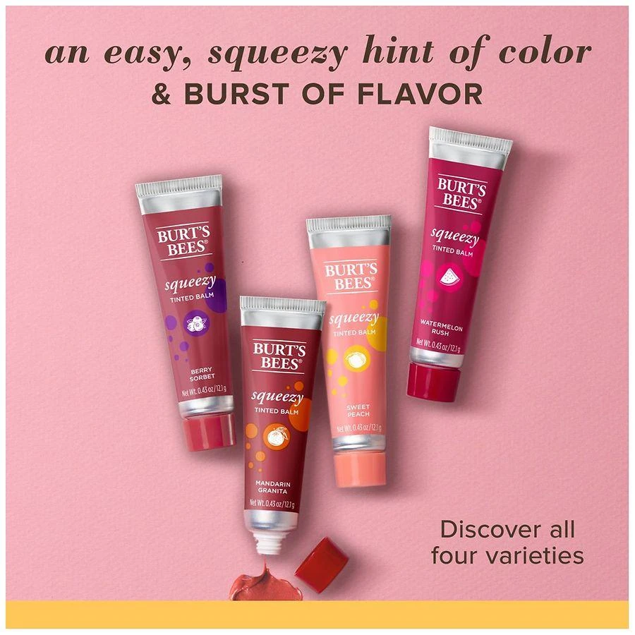 Burt's Bees Squeezy Tinted Lip Balm Sweet Peach 8