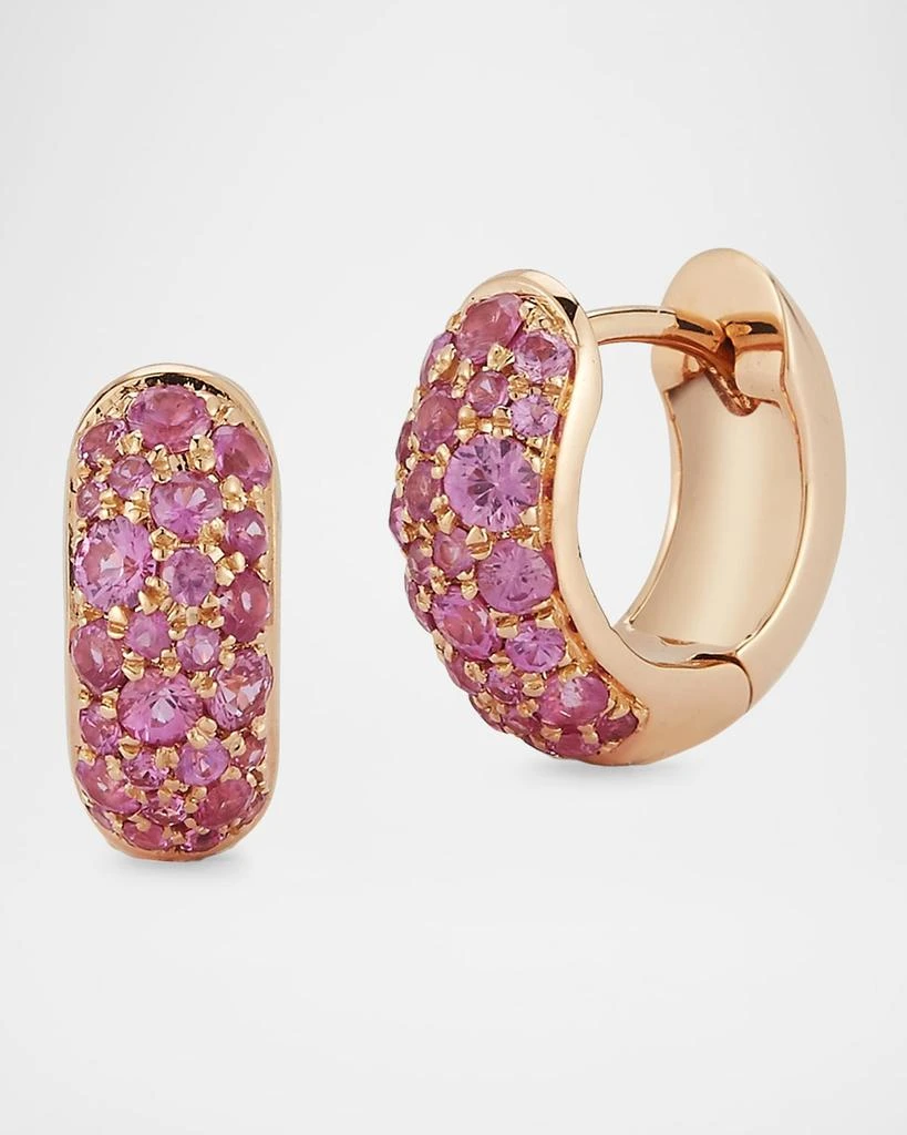 Walters Faith Julian Pink Sapphire Huggie Earrings
