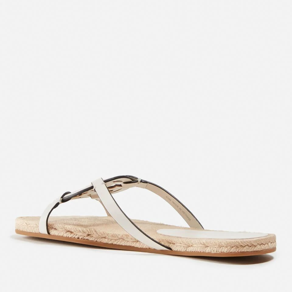 Tory Burch TORY BURCH WOMEN'S BOMBE MILLER LEATHER ESPADRILLE SLIDES 2