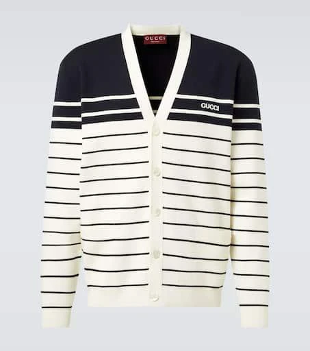 Gucci Striped cotton cardigan 1