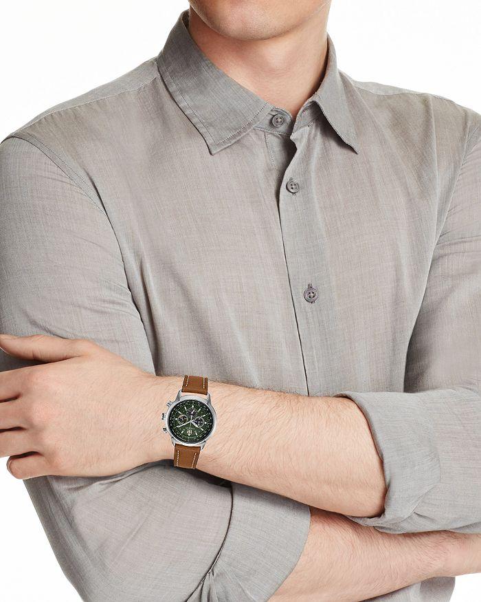 Citizen Eco-Drive Avion Chronograph Leather Strap Watch, 44mm