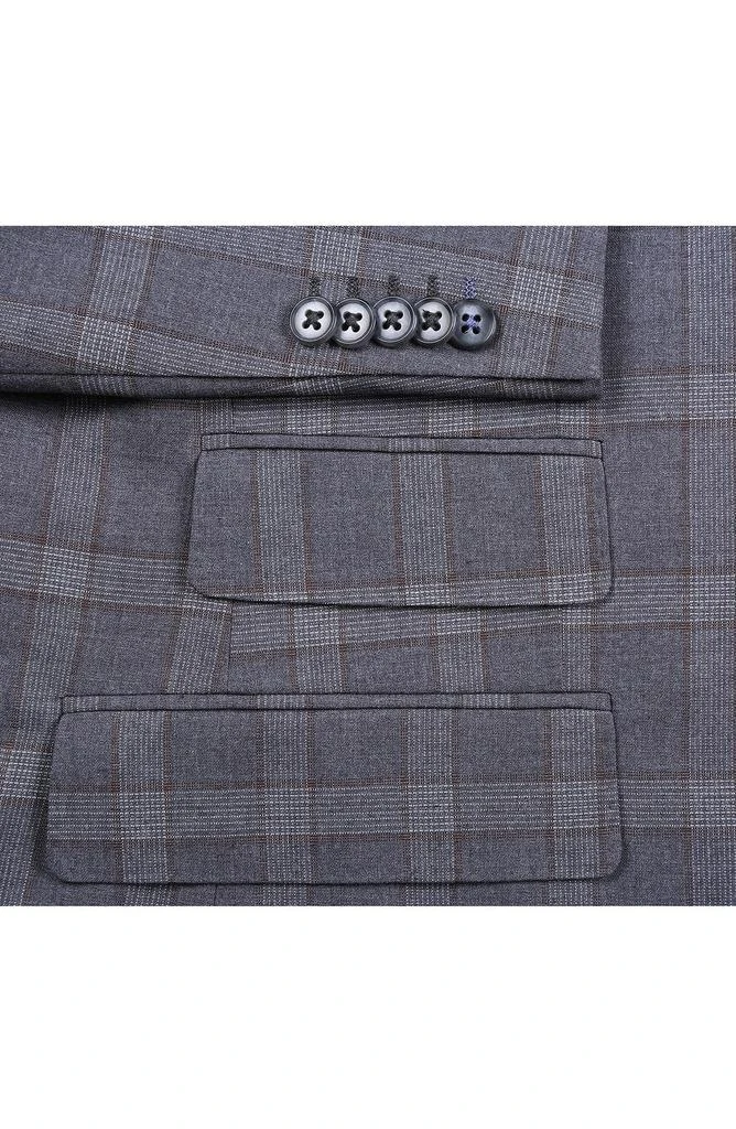 English Laundry Trim Fit Plaid Two-Piece Suit 6