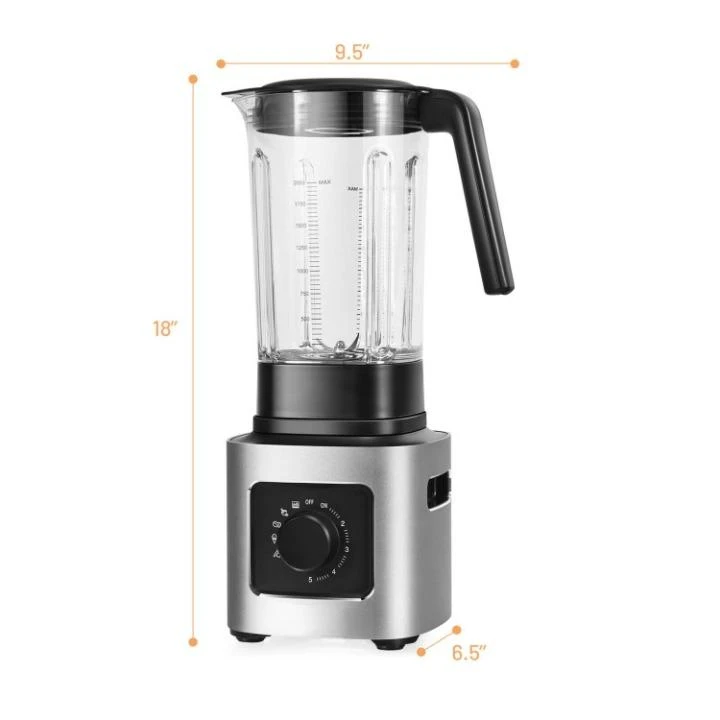 Costway 1500W 5-Speed Countertop Smoothie Blender with 5 Presets and 68oz Tritan Jar-Silver 6