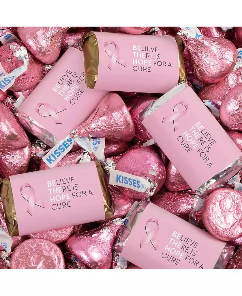 Just Candy 131 Pcs Breast Cancer Awareness Candy Hershey's Miniatures and Kisses by (1.65 lbs approx. 131 Pcs) 1