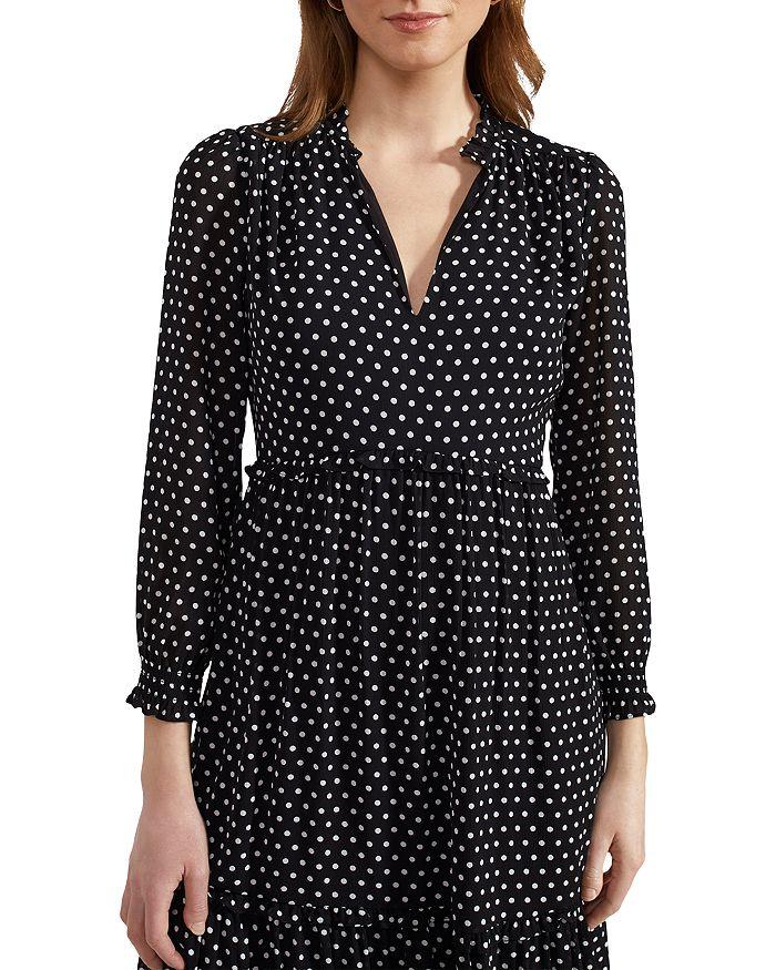 HOBBS LONDON Annalise Dot Print Midi Dress