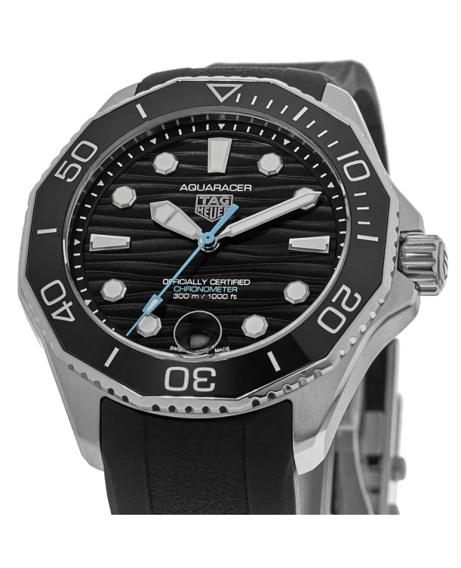 TAG Heuer Tag Heuer Aquaracer Professional 300 Date Automatic Black Dial Rubber Strap Men's Watch WBP5110.FT6257 2