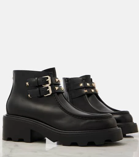 Valentino Rockstud leather ankle boots 5