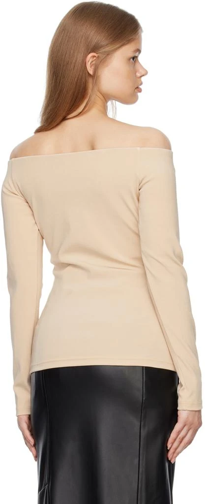 Esse Studios SSENSE Exclusive Beige Off-The-Shoulder Long Sleeve T-Shirt 3