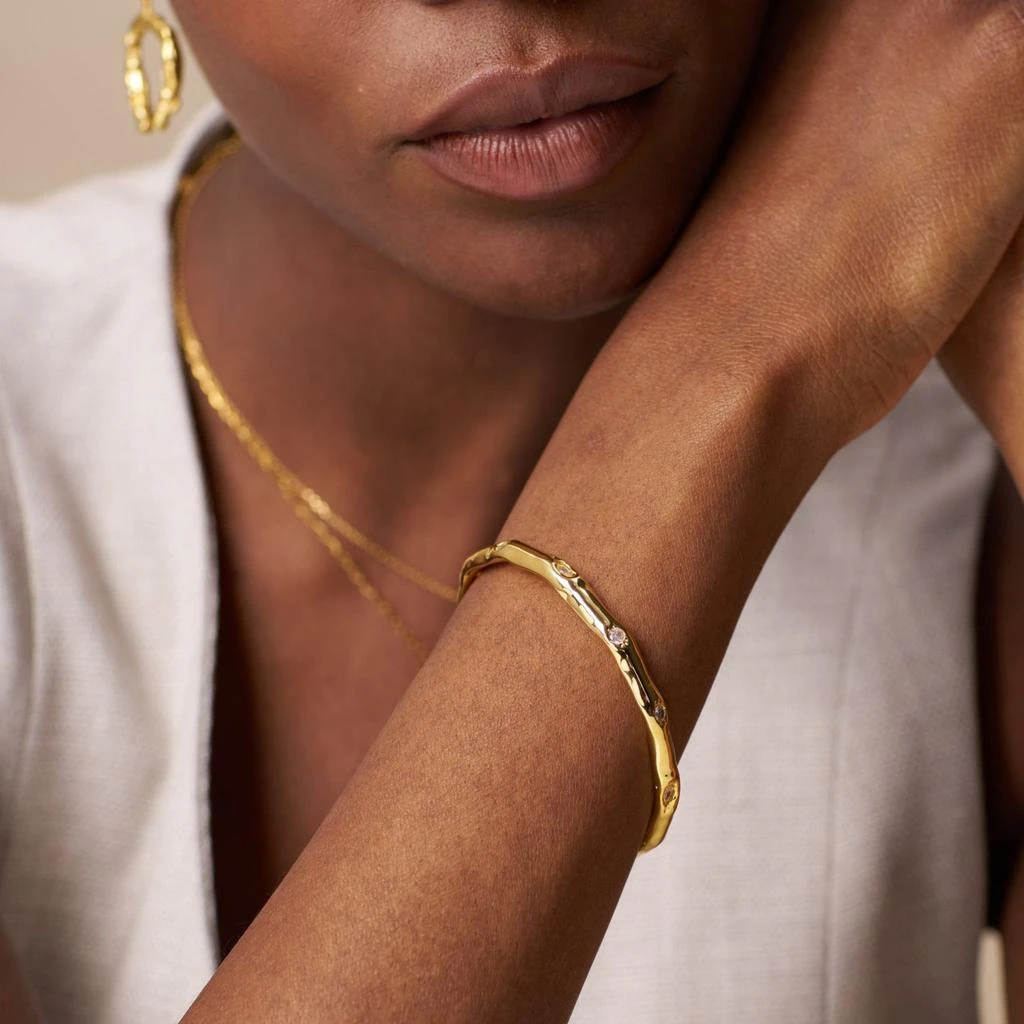 Orelia London Molten 
Crystal Set Open Bangle 2