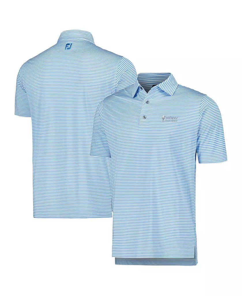 FootJoy Men's Light Blue Valspar Championship Micro Feeder Stripe Lisle ProDry Polo