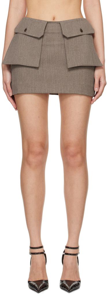 Beaufille Brown Zeigler Miniskirt