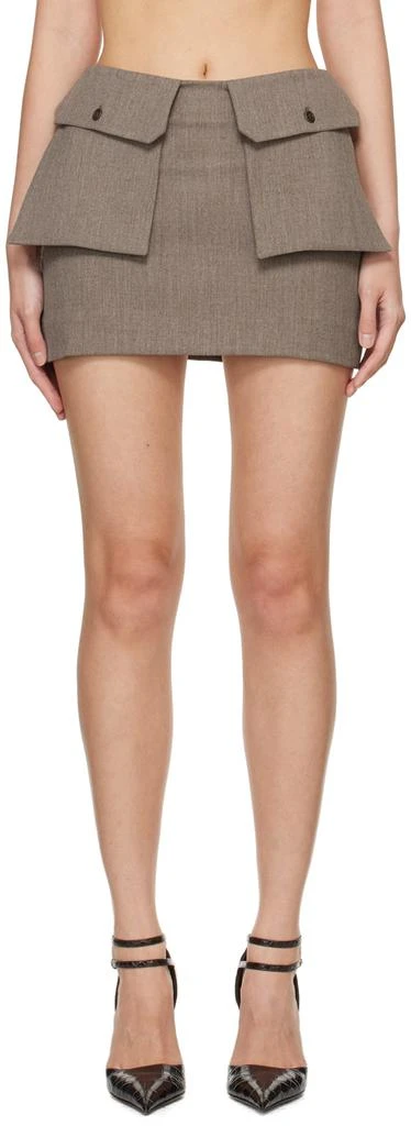 Beaufille Brown Zeigler Miniskirt 1