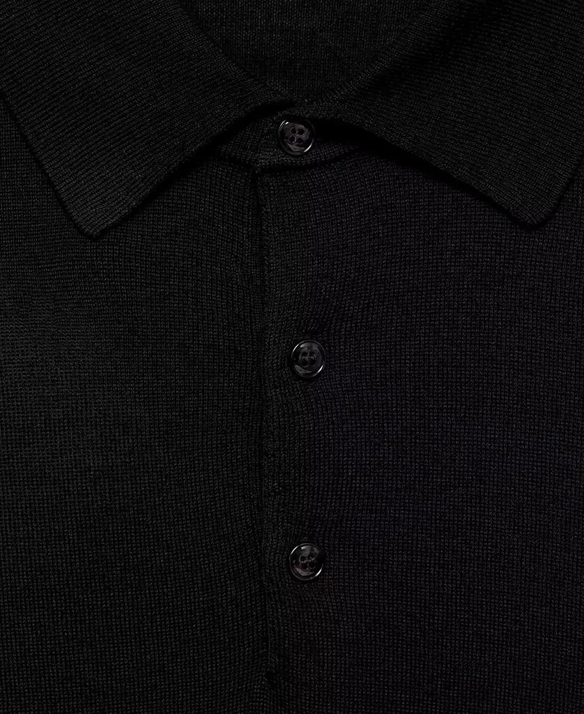 Mango Men's Slim-Fit Fine-Knit Wool Polo Sweater 3