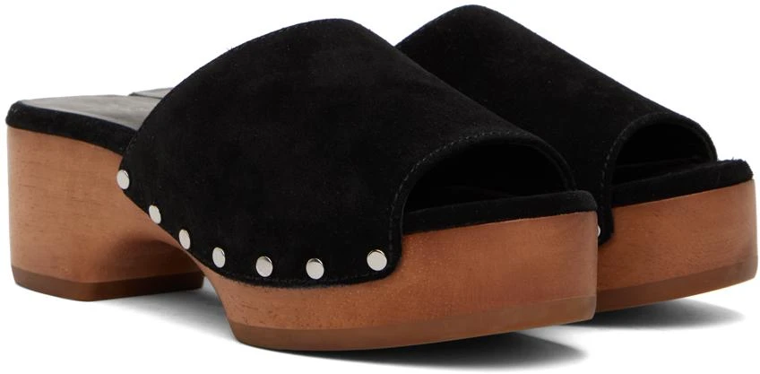 Rag & Bone Black Mara Clog Slides 4