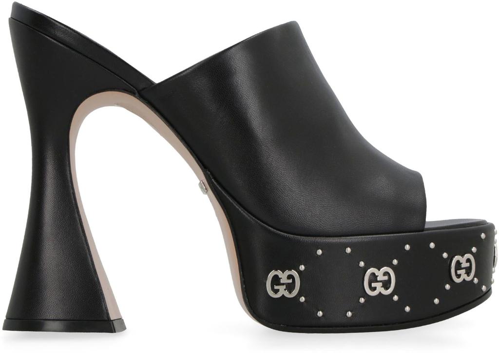 Gucci Gucci Slider Leather Platform Sandals