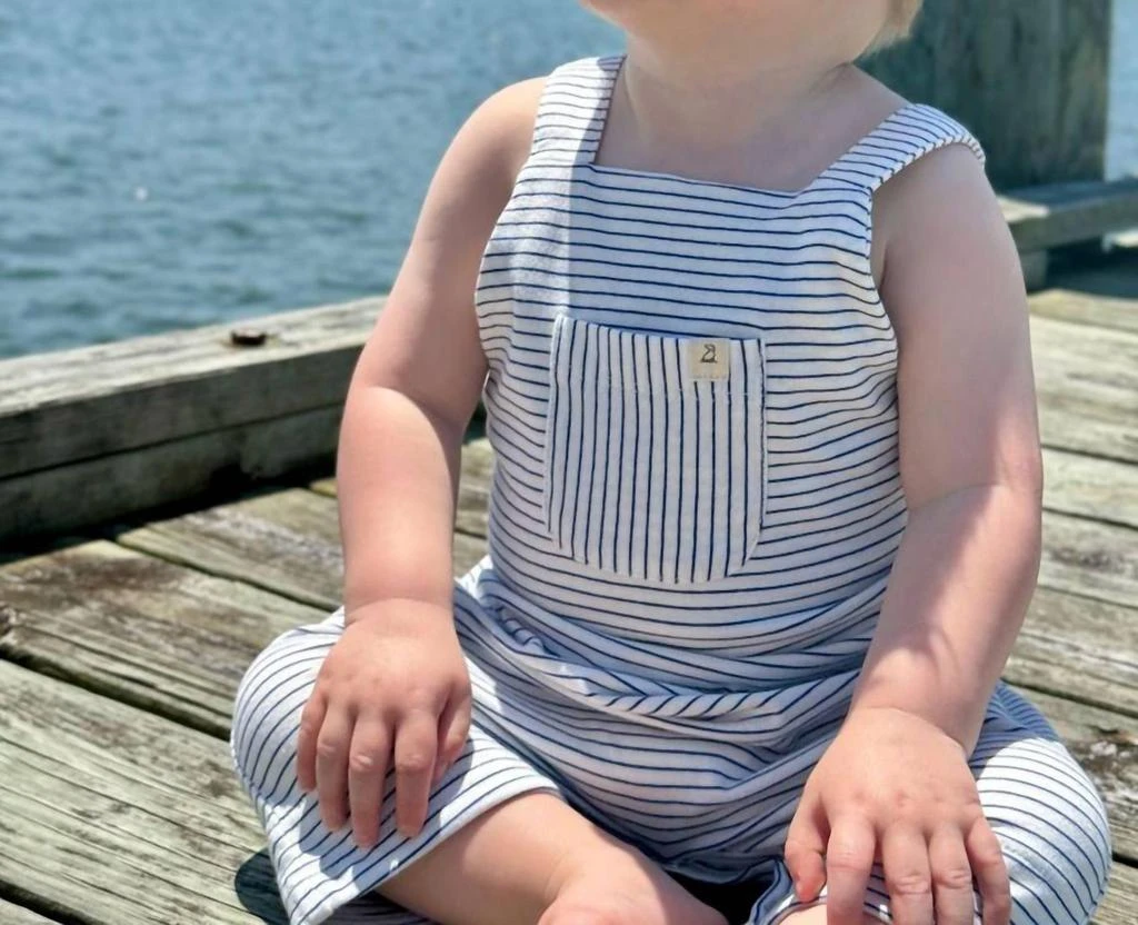 ME & HENRY Me & Henry - Boy's Dandy Jersey Stripe Romper
