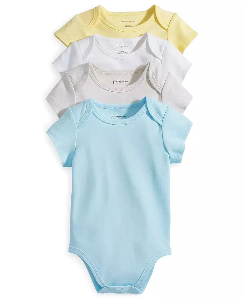 First Impressions Unisex Bodysuits, Pack of 4, Created for Macy's 1